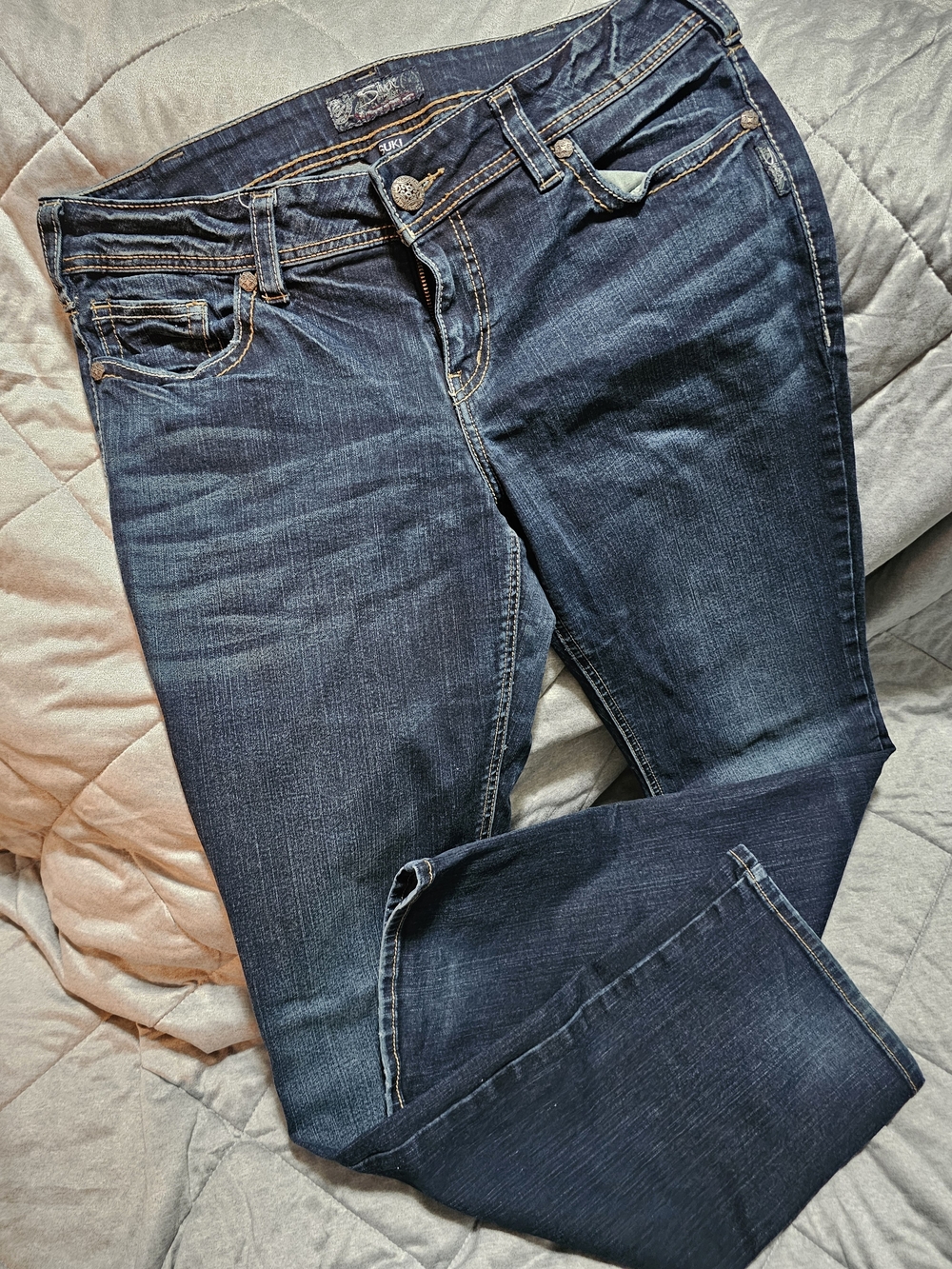 Silver Jeans Dark Blue Straight Leg Women's Jeans